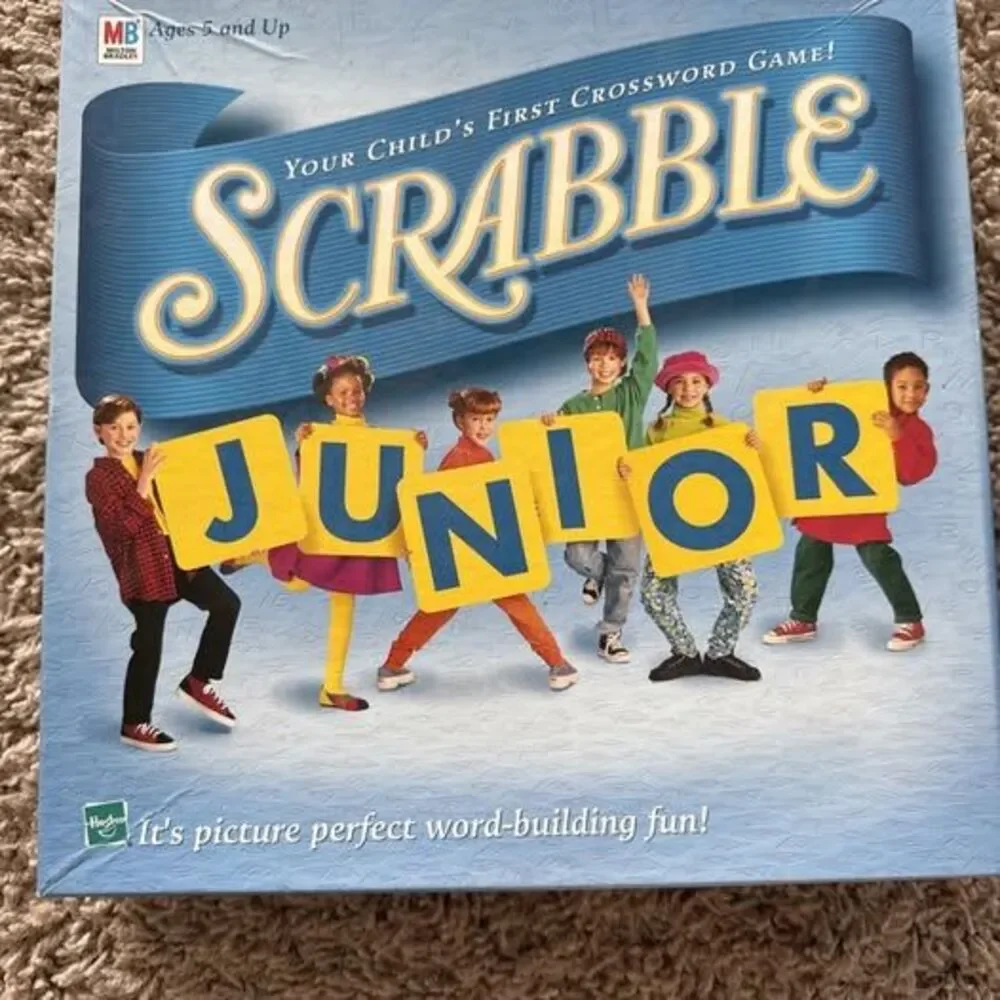 Scrabble Junior: Your Child's First Crossword Game! (1999 Vintage) Learning Toy